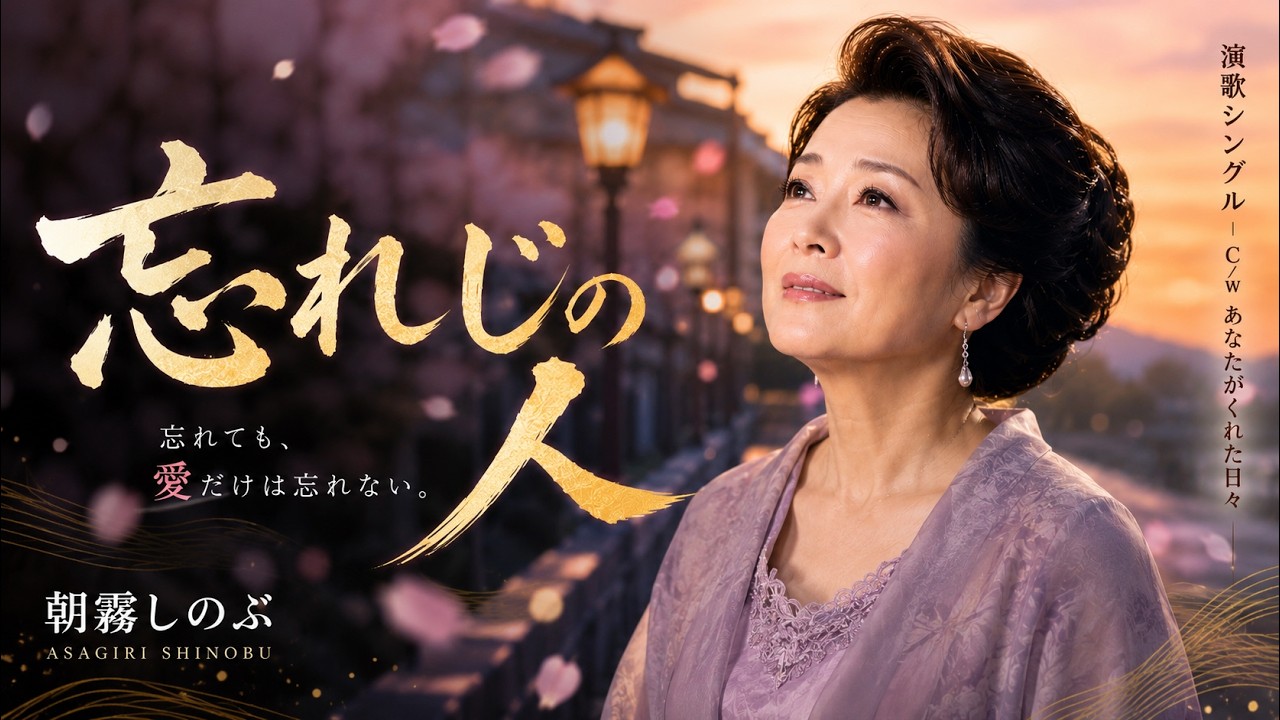 朝霧しのぶ「忘れじの人」公式YouTubeサムネイル