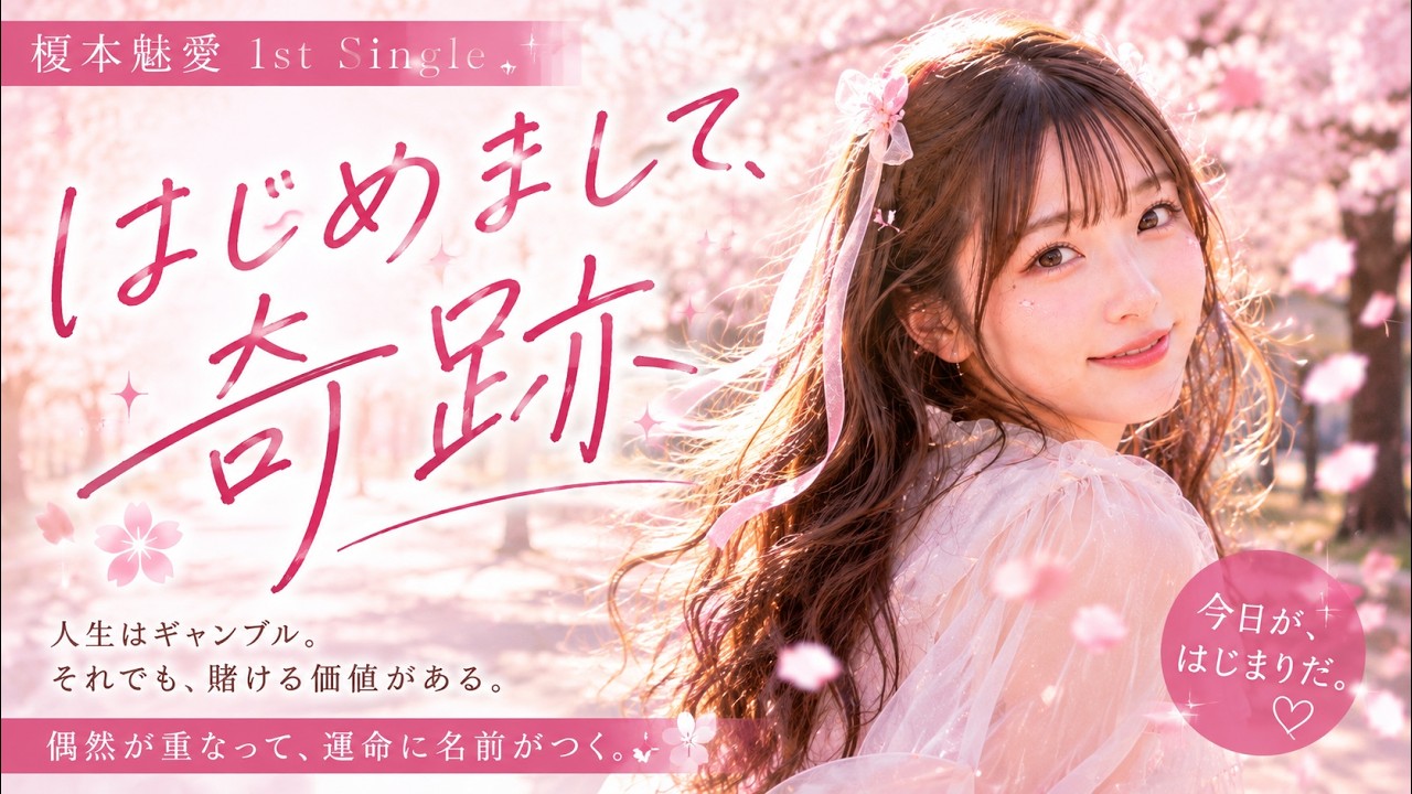 榎本魅愛「はじめまして、奇跡」公式YouTubeサムネイル