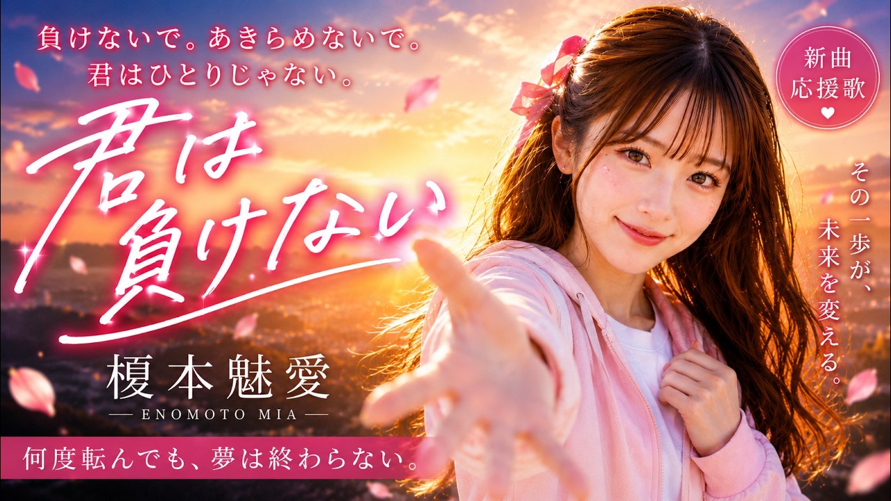 榎本魅愛「君は負けない」公式YouTube公開予定サムネイル
