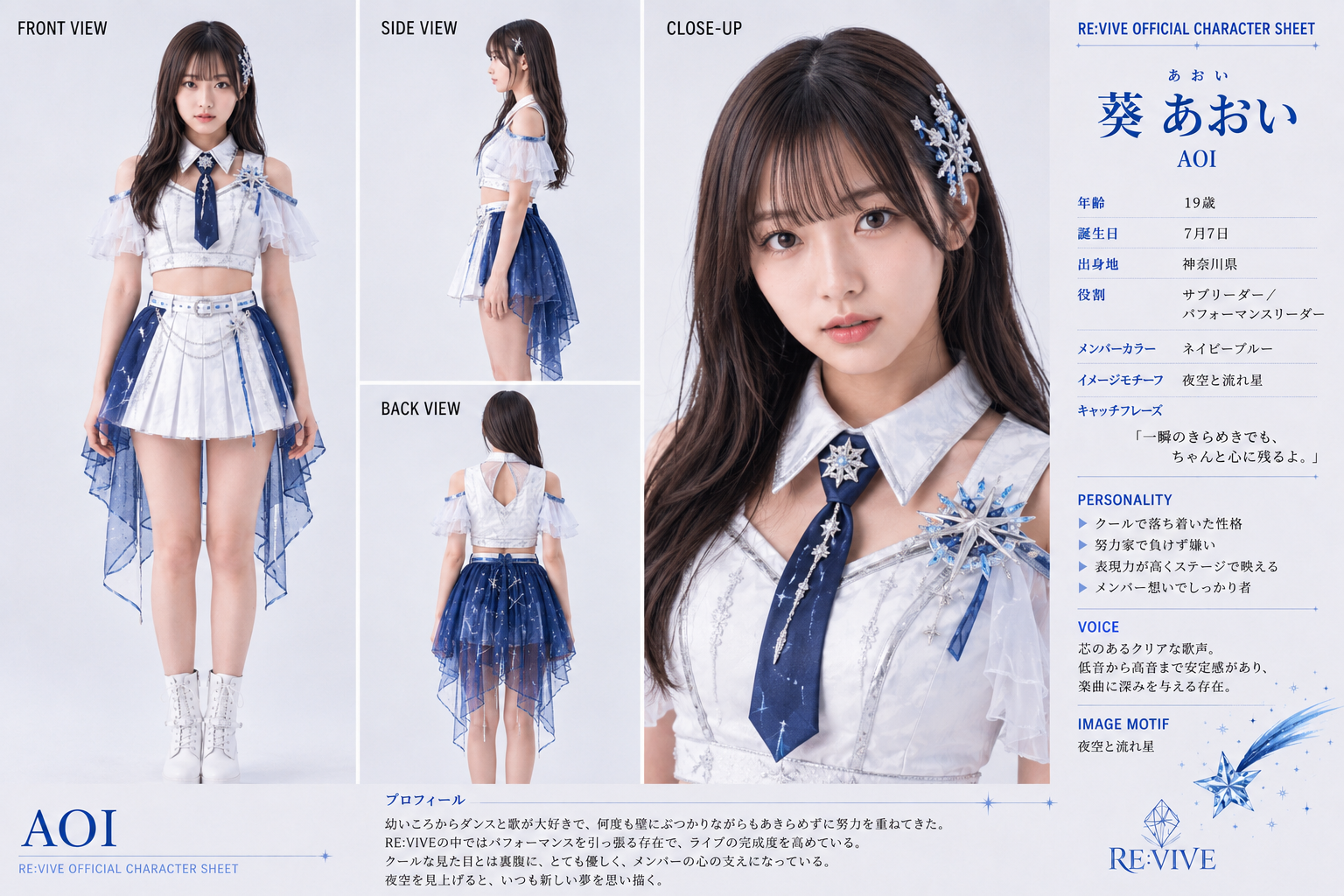 RE:VIVE 月城蒼依 公式プロフィール